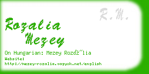 rozalia mezey business card